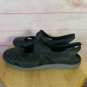 Crocs Black‎ Swiftwater Slingback Shoee Size 8